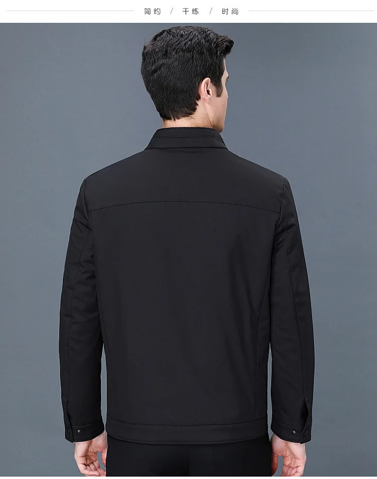 Autumn& Winter Stand Collar Cotton-padded Clothes Men's Middle-aged Fashion New Style Business Men Cotton Jacket Men'S Wear Thi