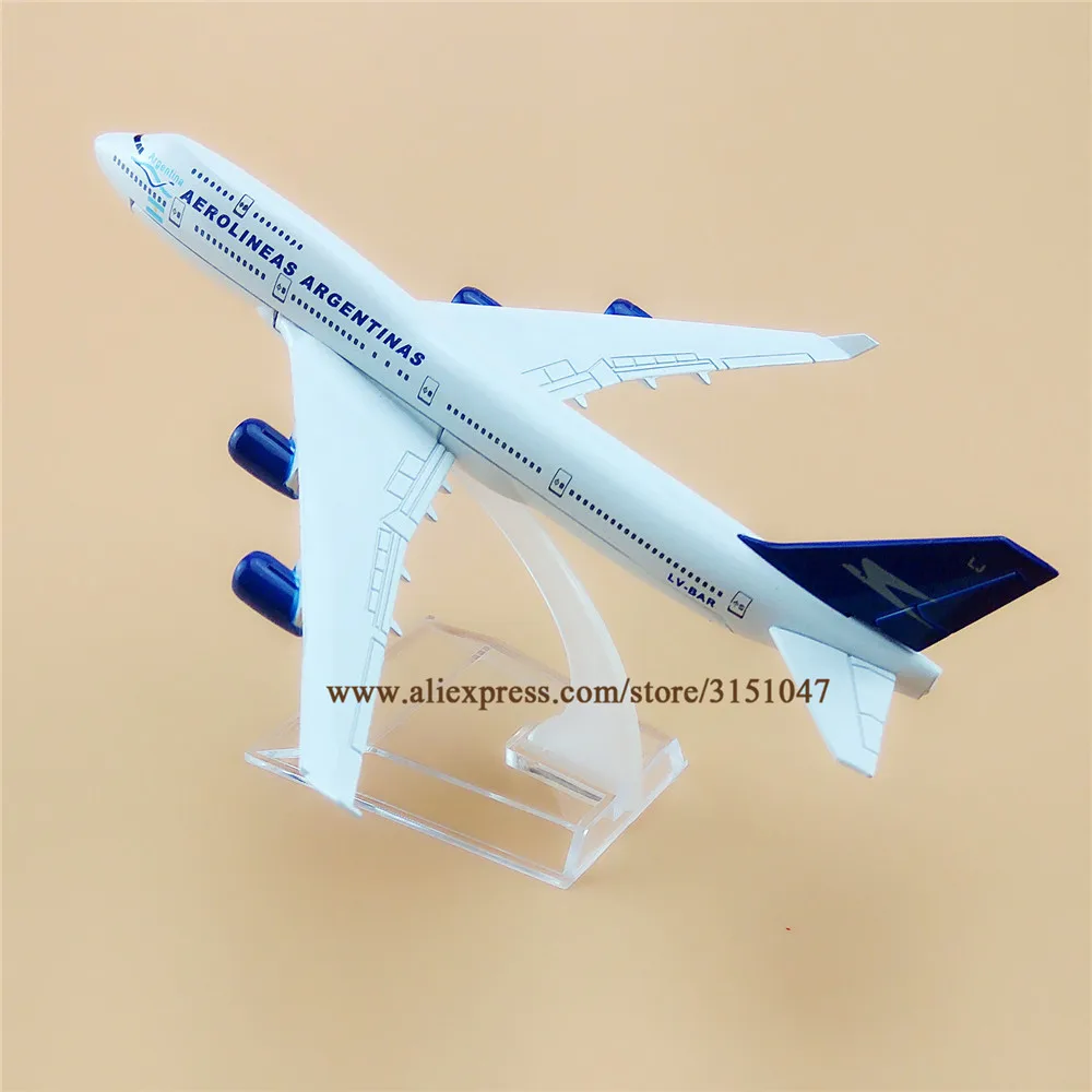 16 см сплав металла воздуха Aerolineas Argentinas B747 Airlines Boeing 747 400 Airways модель самолета
