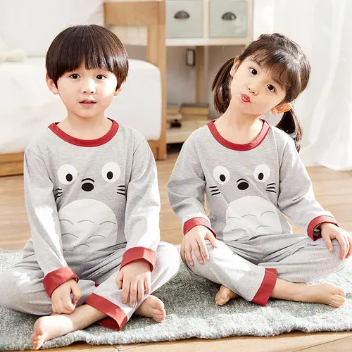 CT hui B 031longmao Новые детские пижамные комплекты г. Весенняя детская одежда для дома с длинными рукавами, костюм Пижамный костюм для мальчиков с героями мультфильмов Милая хлопковая одежда для сна для девочек - Цвет: CT hui B 031longmao