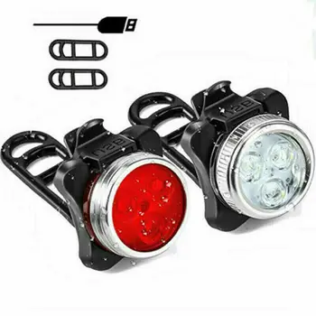 

Bike Lights Mountain Cycle Bicycle Cycling Front light Set Rechargeable USB LED