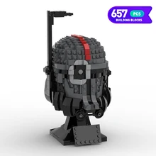 

Moc Space War Crosshair Hunter Helmet Classic Movie Figure Clone Team Bust Building Block Assembly Model Statue Boy Toy Kid Gift
