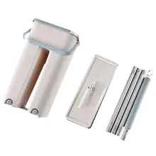 Ручная стирка плоская Швабра телескопическая штанга Из Микрофибры Набор швабры