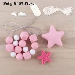 Набор силиконовых Бусин DIY Детские Прорезыватели игрушка для прорезывания зубов младенцев Ожерелье Браслет Прорезыватель пустышка цепи