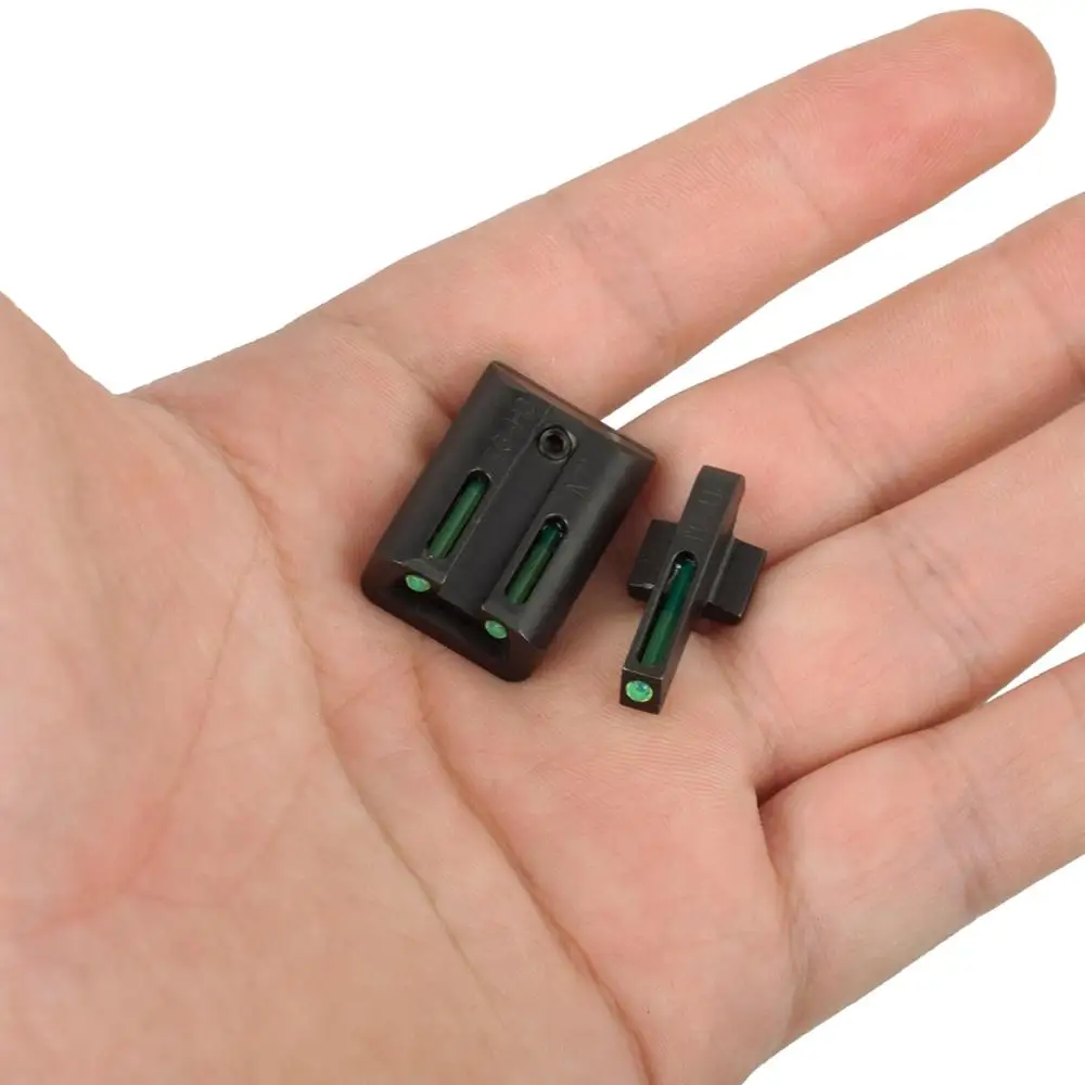 Goedkoop Colt 1911 Glasvezel Voor Achter Sight Set Rood Groen Sight voor CUT. 270. 450 Pistool M1911