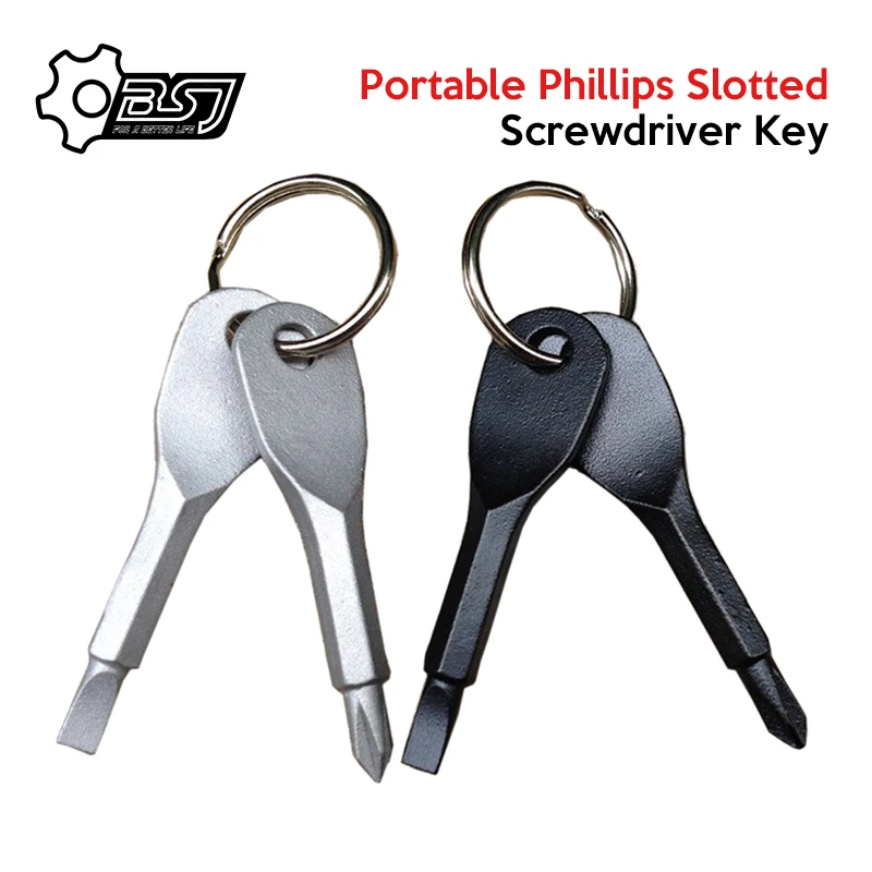Portable Phillips Slotted Screwdriver Key Ring Keyring Hike Outdoor