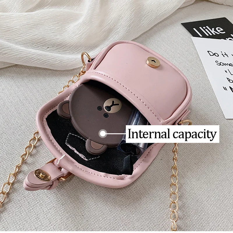 Kids Bag Children Cute Hasp Design Cross-body Handbag Fashion Girls Kids PU Shoulder Messenger Bag