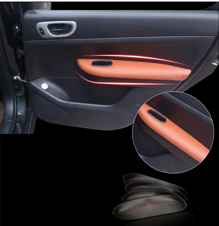 Микрофибра кожа двери подлокотник защитный чехол для peugeot 307 CAB098
