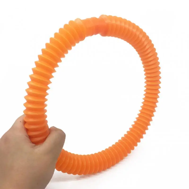 Sensory Toy Fidget-Toys Anti-Stress Fun Relieve Plastic Simple Grip-Ring Bellows Kid img4