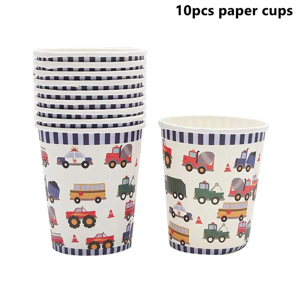 Car Cups Taoup 10 шт. 12 дюймов воздушные шары для грузовиков конфетти с днем рождения детей шары для автомобиля круглые шары аксессуары воздушный шар Декор DIY - Цвет: Car Cups