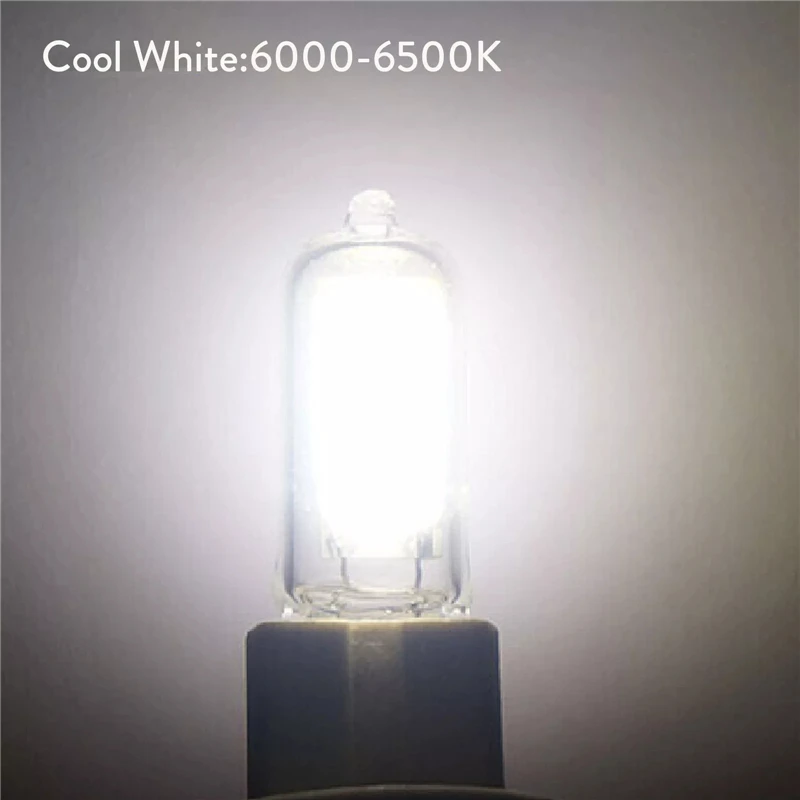 Новое поступление светодиодный светильник G9 COB светодиодный AC 220 V-240 V 6W 9W 12W высокая мощность трубка из прозрачного стекла G9 галогенная форма светодиодный теплый белый/холодный белый - Испускаемый цвет: Холодный белый