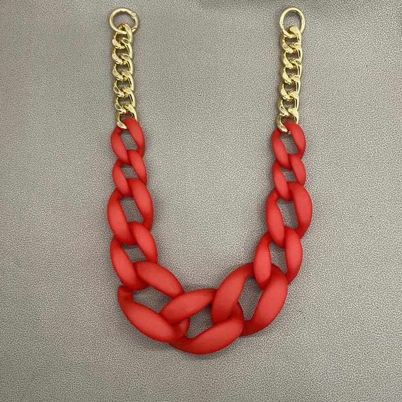 1 Pcs 60cm Detachable Women Shoulder Bag Straps Replacement Acrylic Handbags Strap Metal Chain Bands Bag Accessories