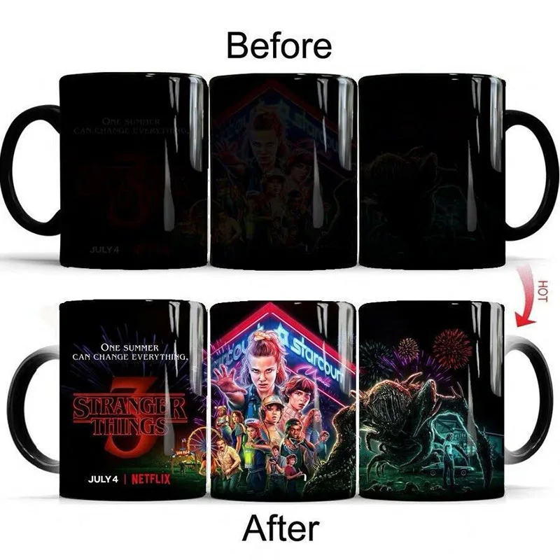 New 1Pcs Stranger Things Coffee Magic Mug 350mL Creative Color Changing
Mug Best Gift Drinkware for Your friends Drop Shipping