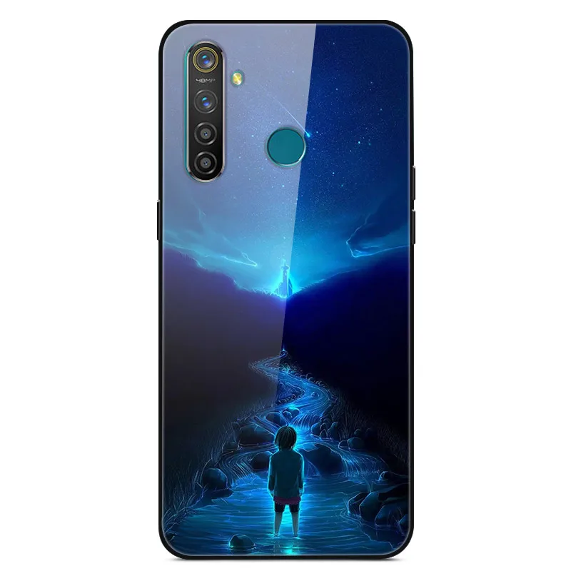 Чехол из закаленного стекла для OPPO Realme 5 Pro, чехол с изображением планеты космоса, чехол со стеклом для OPPO Realme 5 Pro Realme Q, чехол Realme5 Pro - Цвет: 06