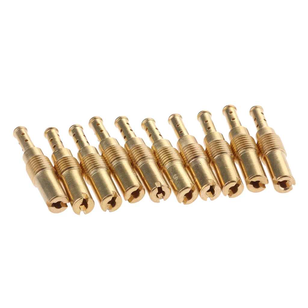 10pcs Set Slow/Pilot Jet fits for PWK Keihin OKO CVK Carburetor Repair 32,35,38,40,42,45,48,50,52,55