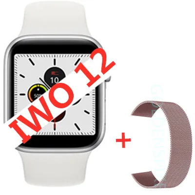 Steel strap package IWO 12 умные часы серии 5 40 мм 44 мм Bluetooth для Apple IOS Android телефон сердечного ритма smartwatch PK IWO 11 8 для мужчин wo для мужчин и девочек - Цвет: Steel strap package