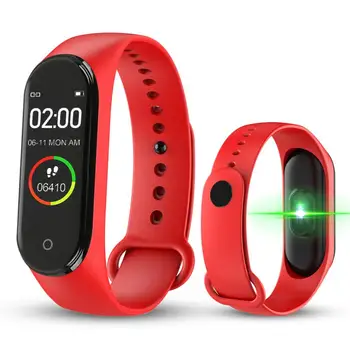 

M4 Electronics Smart Fitness Tracker With Silicone Smart Watch Women Men Heart Rate Blood Pressure Smartwatch Strap Sport Watch