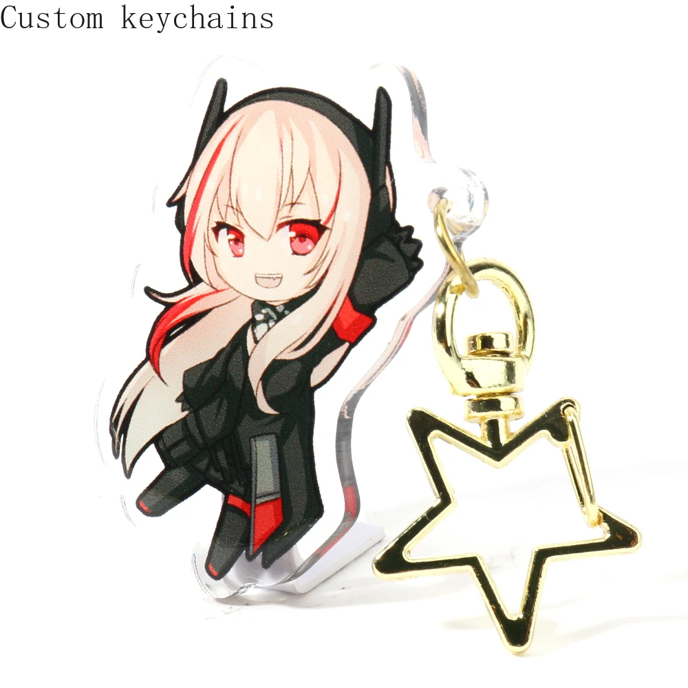 

6cm Custom Clear Keychain Bag Charm Anime Victor Acrylic Cute Keychain with Your Any Design
