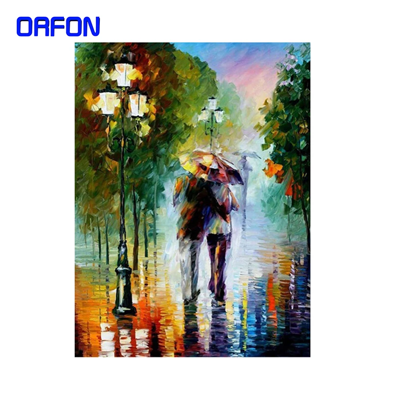 ORFON 40x50 см живопись по номерам DIY Цифровая бескаркасные абстрактные уличные
