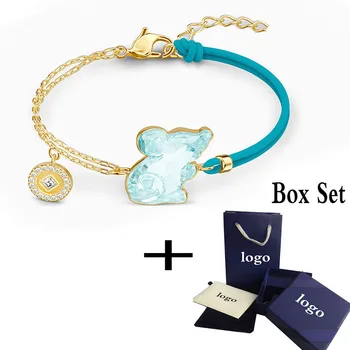 

MINA BEAR 2020 China Exclusive Sea Blue Crystal Mouse Bracelet Elegant, Fashionable, Charming and Romantic Sweet Lady Jewelry