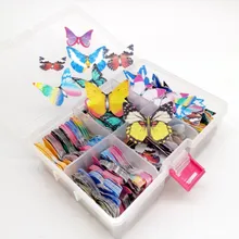 Съедобные украшения торта смешанные бабочки клеевой вафли рисовая бумага инструменты для выпечки