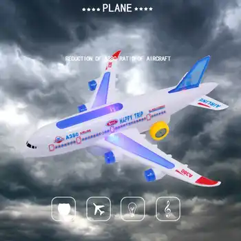 

Airplane Model for A380 Airlines Kid Toy Plane Airliner Model Electric Music Light Glow Plane Hand Throw Flying Aircraft Model