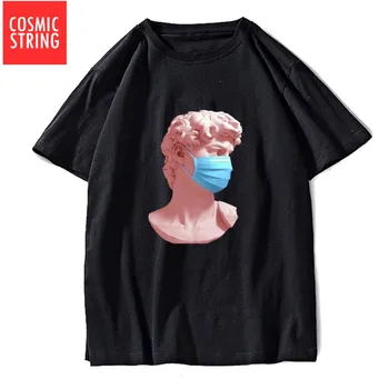 

COSMIC STRING 100% cotton funny david print men T shirt casual streetwear fashion men tshirt cool o-neck t-shirt mens tee shirt