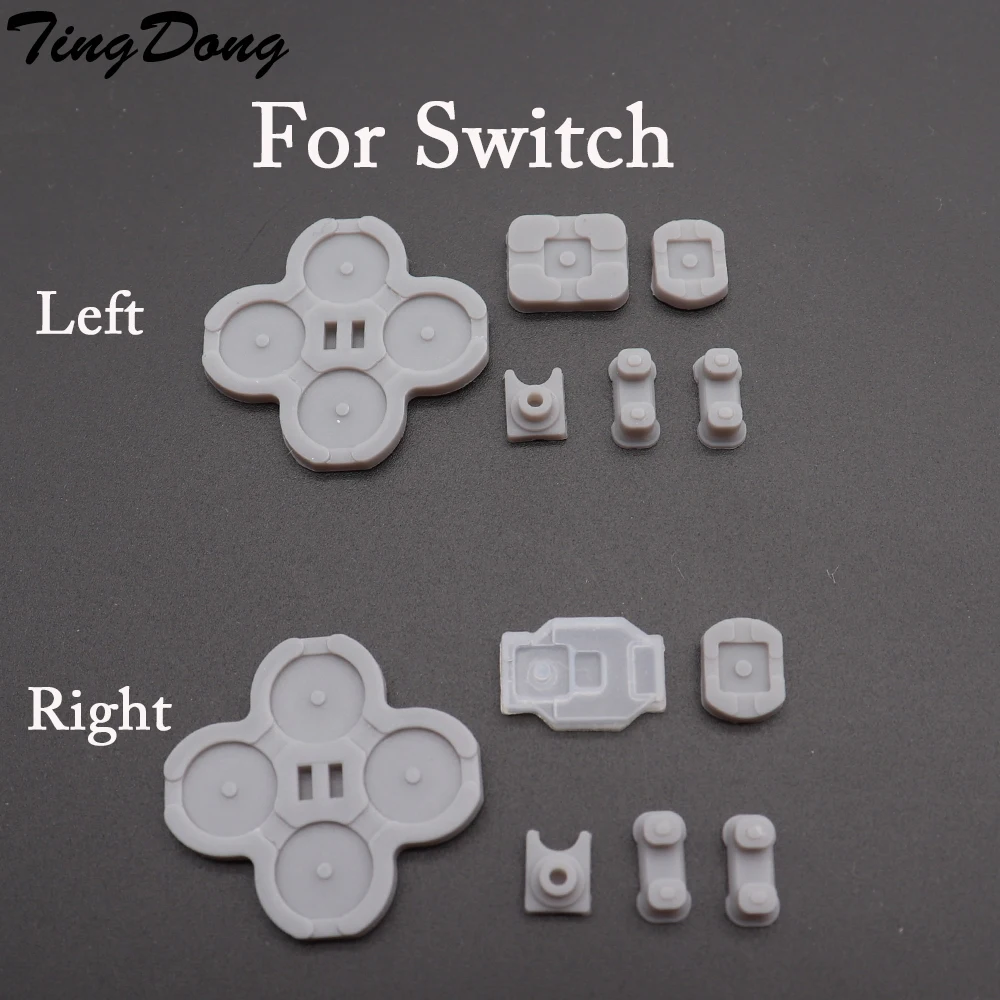 TingDong резиновый проводящий Buttons D pad для Nintendo Switch Joy Con Silicone Start Select Keyboard|Запасные