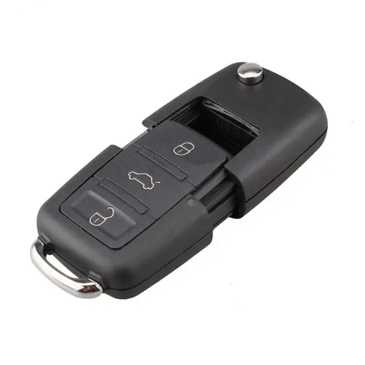 434MHz 3 Buttons Keyless Flip Remote Car Key Fob ID48 Chip 1K0959753G Fit for Caddy Sirocco Touran 2006-2011