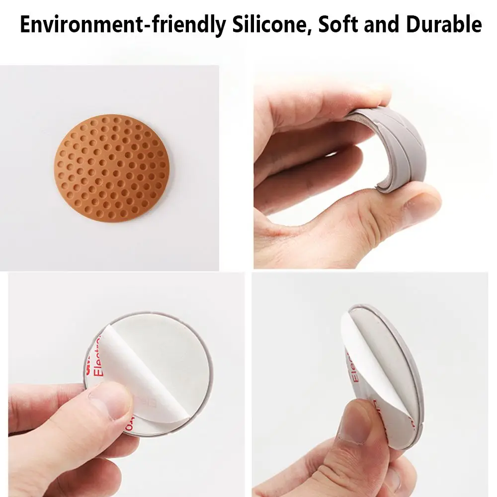 Silicone Doorstop Wall Protector Door Handle Bumper Guard Self Adhesive Mute Door Stopper Furniture Anti-crash Pad 1pc