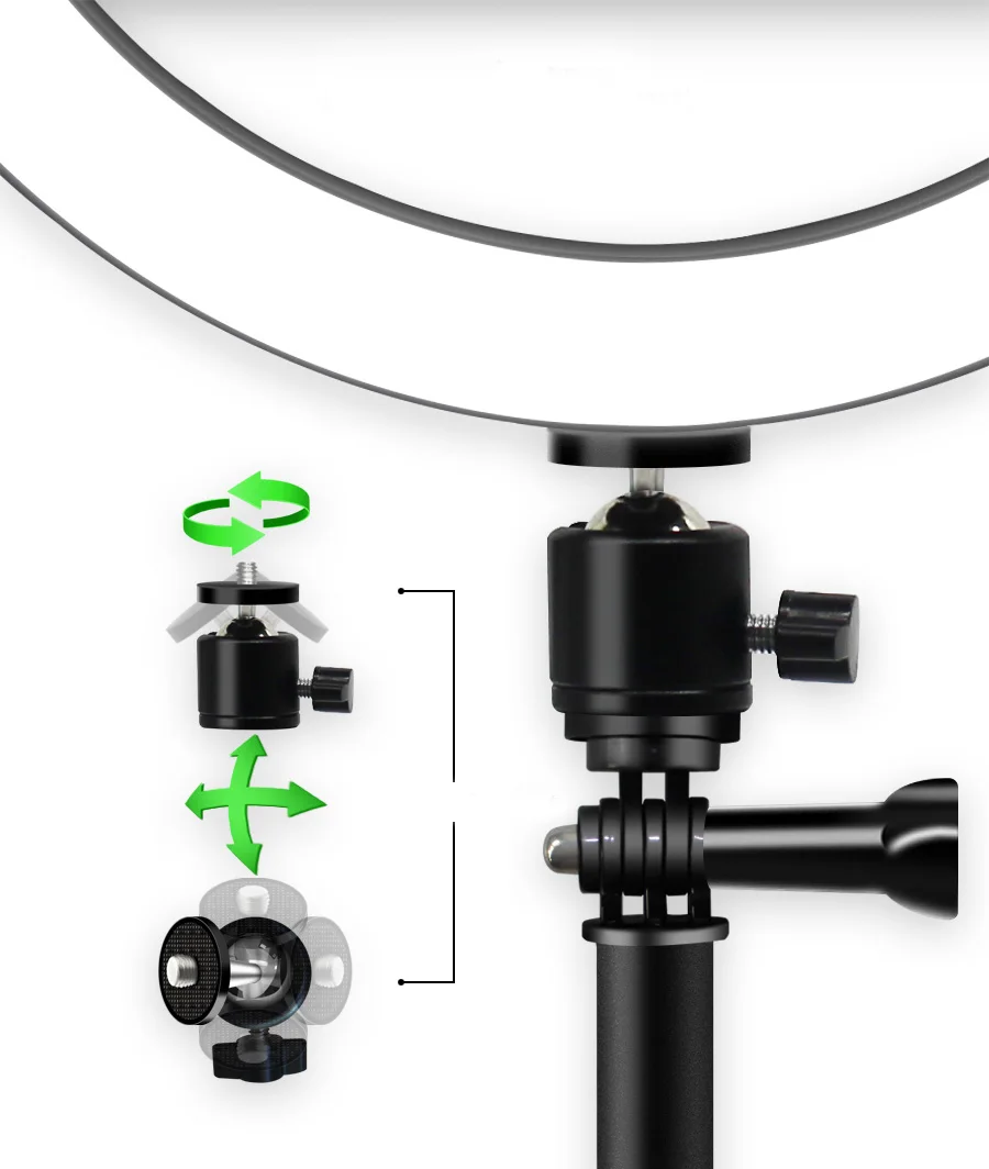 Новое поступление Настольный крепления держателя селфи-палка со штативом с 16 см светодиодный Кольцевая вспышка светильник для Vlog видео в режиме реального времени блоггеров