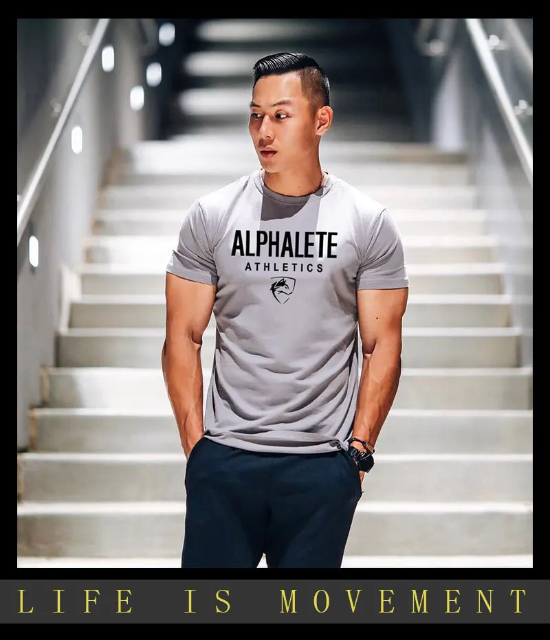 Muscle Dr. Европа и Америка братья напечатаны популярный бренд короткий рукав Футболка для мужчин бег спортивная одежда фитнес тренировка S