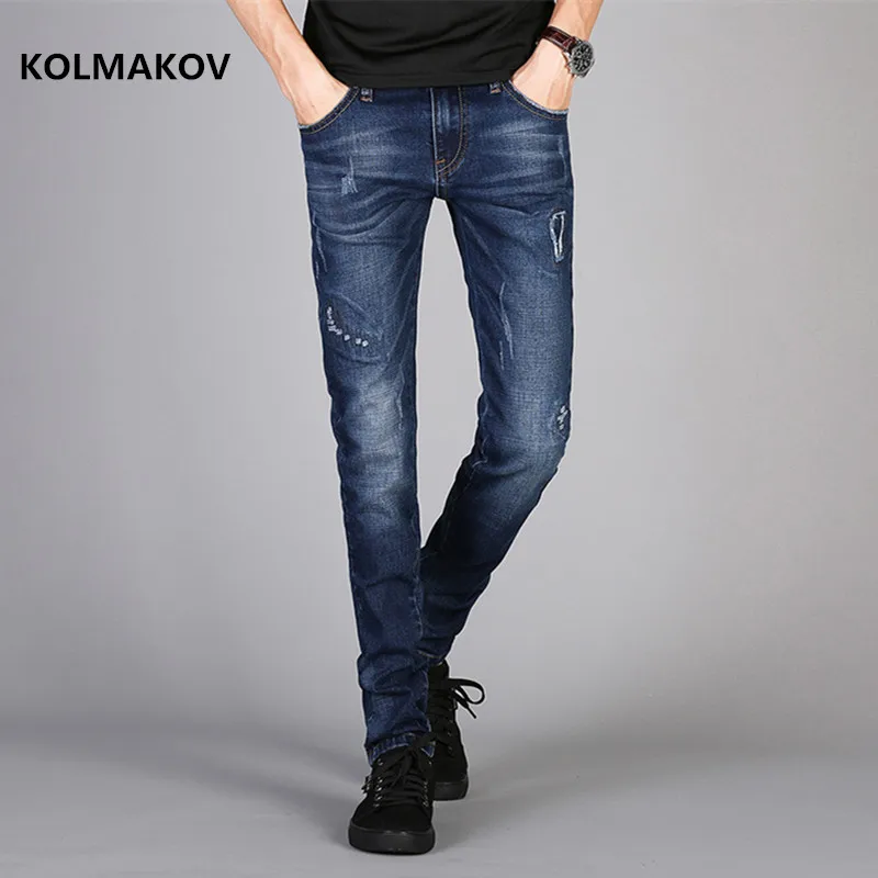 

2019 autumn New style high quality casual Fashion business Jeans,men's Denim Pants , elastic Casual jeans men size N063