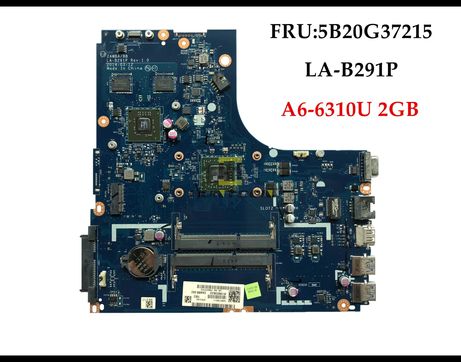 Оптовая продажа ZAWBB Φ для ноутбука Lenovo материнская плата FRU:5B20G37215 LA B291P 2 ГБ 100%