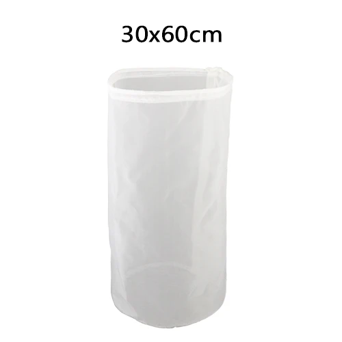 30x60cm Мешок фильтра пивоварения 120 сетка цилиндрической формы зерновой мешок пивоварения нейлоновый напрягающийся мешок пивоварения для изготовления пива вина пищевой фильтрующий блок - Цвет: 30x60cm