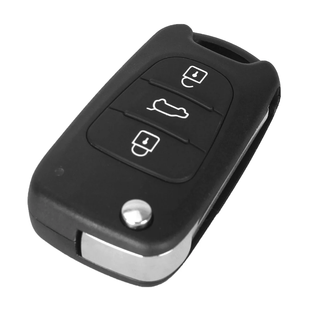 Premium 3-Button Flip Folding Car Remote Key Shell Case Fob Cover