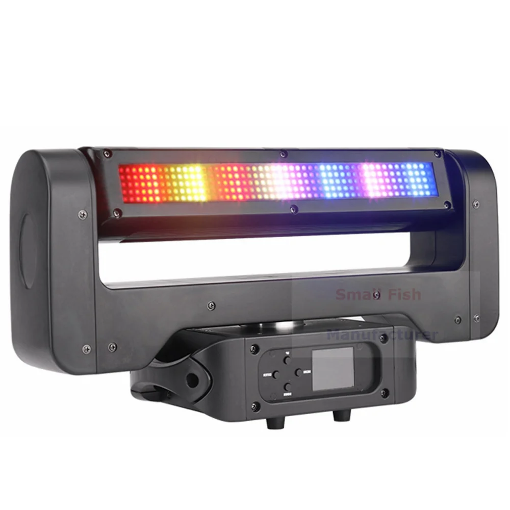 4Pcs/Lot LED 500X0.2W RGB 3IN1 Double Sides LED Moving Head Light DMX512 Stage Dj Lighting Effect Strobe Lights Wash Flash Light