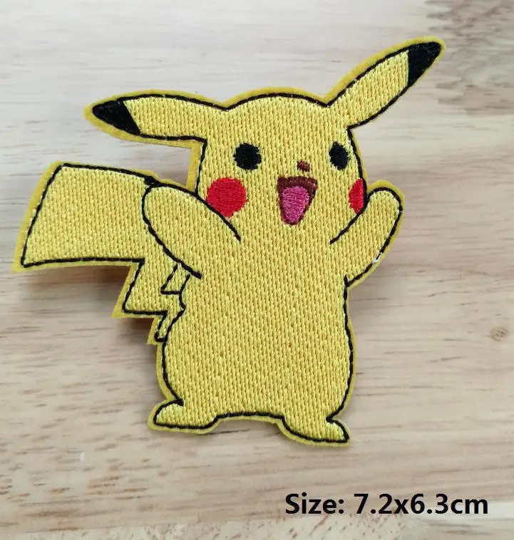 Переключатель Pokemon Go Pocket Monster Железный На нашивки значки Pikachu Eevee Железный на нашивках детский значок - Цвет: Серый цвет с красноватым отливом