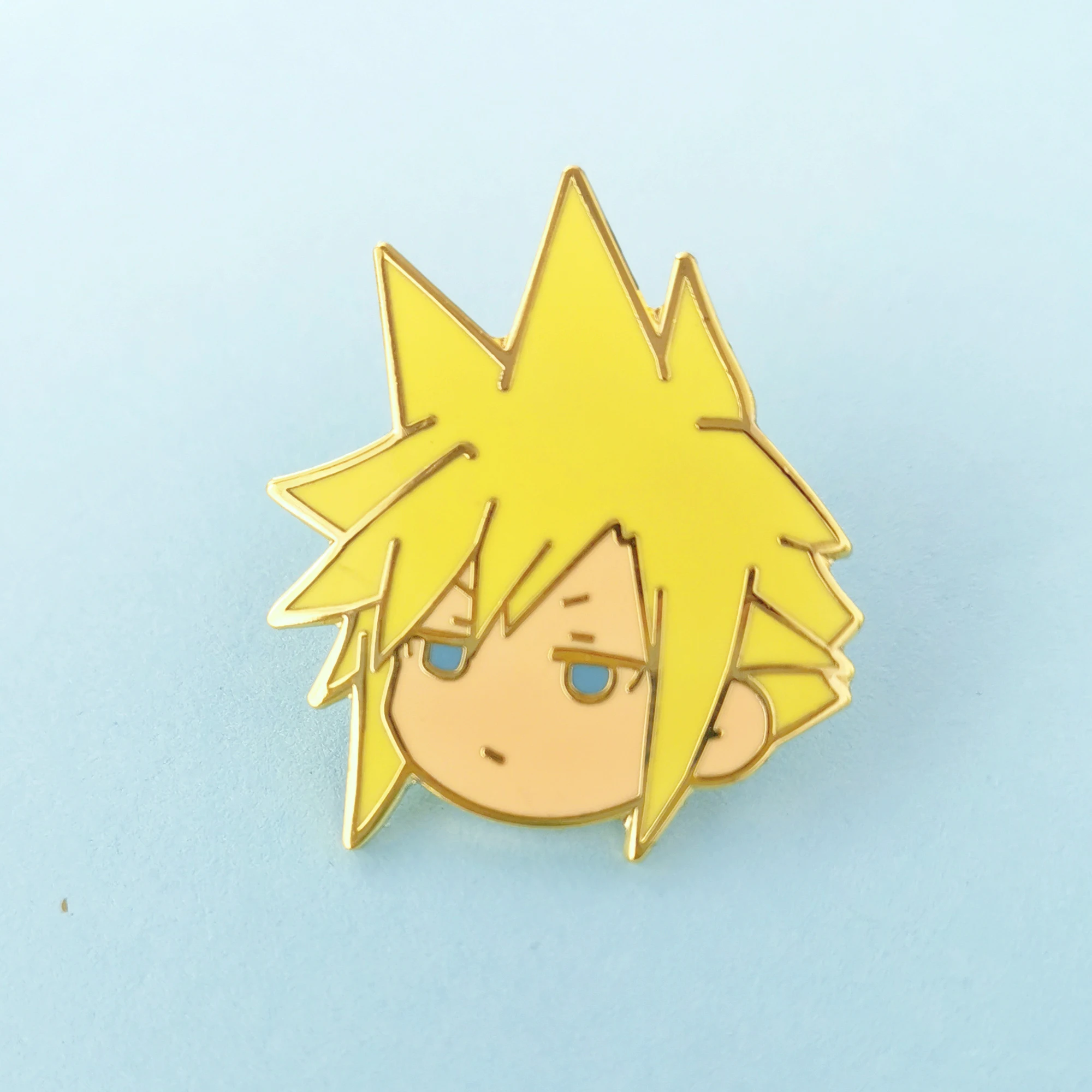 Cute Cartoon Cloud Strife Hard Enamel Pin Kawaii Final Fantasy VII Badge Brooch Anime Fans Gift Jacket Lapel Jewelry | Украшения и