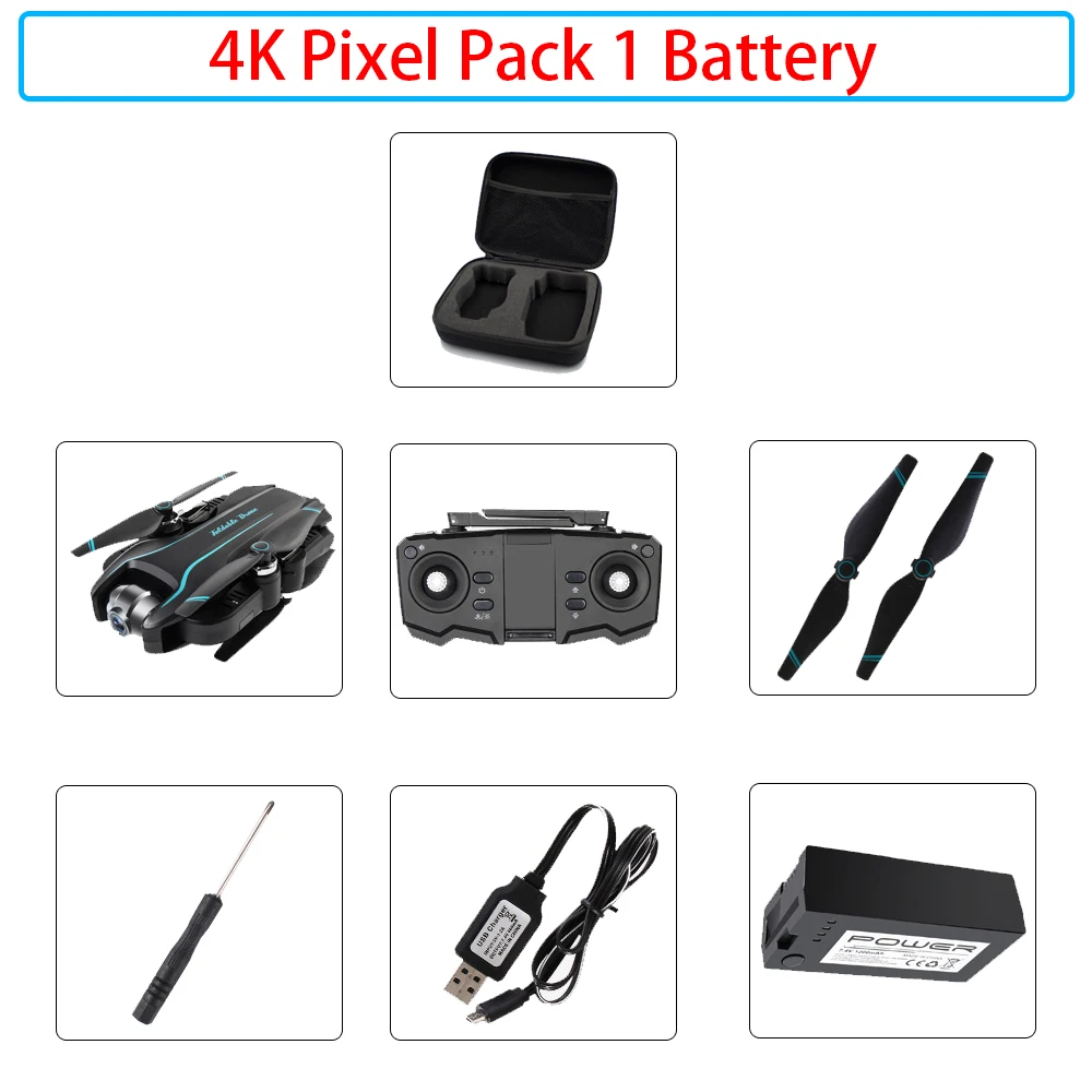 S17 Drone 4K camera HD 1080P WIFI FPV drone height maintenance quadcopter fixed-point surround RC helicopter drone camera dron - Цвет: 4K