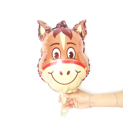 Lucky 50 шт./лот, мини-воздушный шар в виде животных, овцы, воздушные шары из фольги, детские подарочные украшения для вечеринки на день рождения, воздушные шары - Цвет: donkey