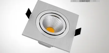 

7w Limited Square Bright Recessed Led 10pcs/lot Downlight Cob Spot Light Decoration Ceiling Lamp Ac 110v 220v