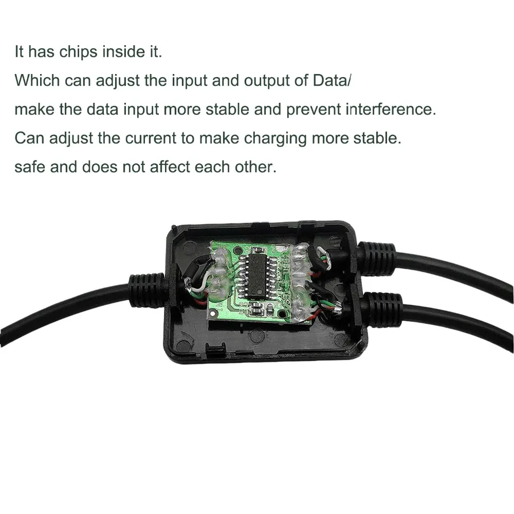 时同传OTG双数据一分二USB3.1Type-C转mini 5P Micro USB OTG线 3