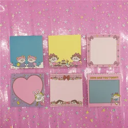 Autocollant mignon dessin animé coeur fille, papeterie pratique, bloc notes combinaison, Note N Times Post Message 