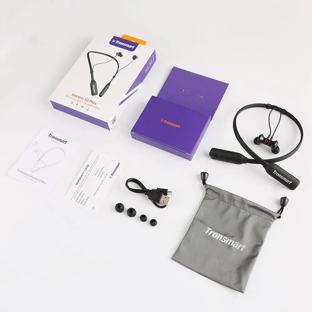 Оригинальные наушники Tronsmart Encore S2 Plus Aptx с глубокими басами Беспроводные