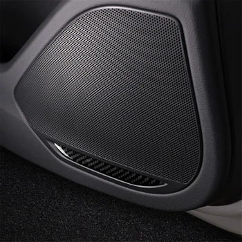 

Carbon Fiber Door Horn Speaker Decorative Cover Trim Sticker for Audi A4 B9 2017-2019 Car Accessories Interior Decoration