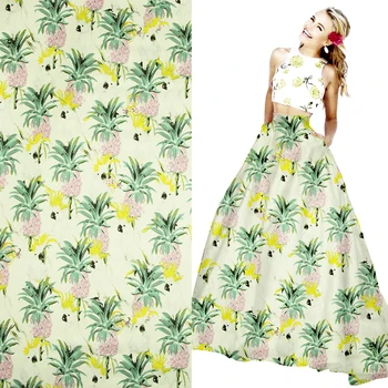 

Bird and fruit print 100% silk organza satin silk fabric white bottom,SOZ164