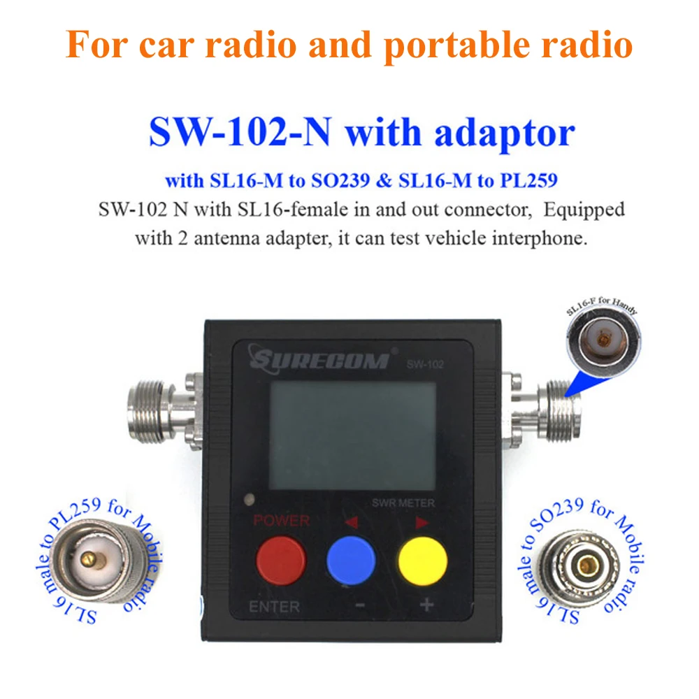 SW-102X3 SURECOM SW-102 метр 125-520 МГц цифровой VHF/UHF мощность и КСВ метр SW102 для двухстороннего радио - Цвет: SW-102X3