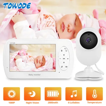 

4.3 Inch Baby Monitor Camera 1080P Color Wireless Video Baby Monitor Temperature Detect Night Vision Security Camera Babysitter