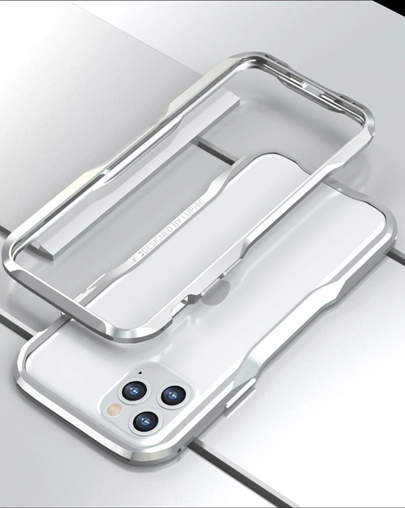 Silver Coque для iPhone 11 Pro Max чехол противоударный металлический алюминий Бампер Защитный чехол для iPhone XR X XS Max 7 8 Plus телефон оболочка - Цвет: Silver
