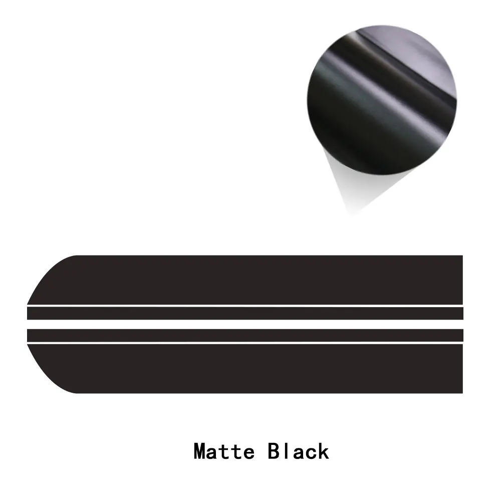 Matte Black Автомобильный капот Полосы Виниловые наклейки в виде Фотообоев c переводными картинками настенные наклейки для Mini Cooper R50 R52 R53 R55 R56 R57 R58 R59 R60 R61 F54 F55 F56 F57 F60 для укладки волос - Название цвета: Matte Black